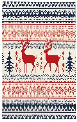 Entemne Geschirrtuch mit ethnischem Weihnachtsmuster, Hirsch, Elch, für Küche, saugfähig, Waffelteatücher, Mikrofaser-Handtuch, schnell trocknend, für Einweihungsgeschenk, neues Zuhause, 40,6 x 66 cm