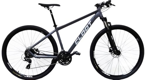CLOOT Mountainbike 29 Zoll XR Trail 900 Aluminium 6061 Shimano Tourney 24 Gänge Federgabel 100 mm Hydraulische Scheibenbremsen Doppelfelgen MTB Herren Damen Komfort (GRAU, Größe M -167-179)