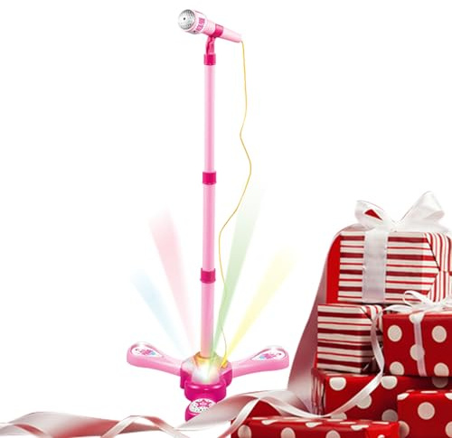 Echo Microphone for Kids with Light Adjustable Stand Interactive Colorful