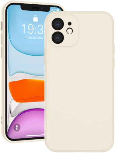 Qasyfanc Soft Silicone Case for iPhone 11 6.1-Inch, White | Full Camera Protection, Anti-Scratch Microfiber Lining, Slim Soft Touch Shockproof Cover