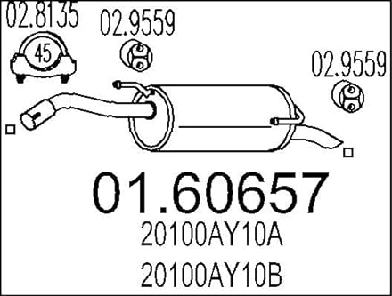 MTS Company 01.60657 Endschalldämpfer