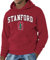 Campus Colors NCAA Kapuzen-Sweatshirt mit Aufdruck Arch & Logo, langärmelig, Unisex, Cardinal, Medium