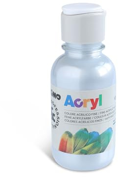 PRIMO Hobby & Professional - Acrylfarben Set Acrylfarben Malerei, 6 Farbenx 125 ml, ab 14 Jahren Permanente, Matte und Abdeckende Textilfarben, Acryllack Schreibwaren, Kreative Arbeiten, Hobby-Malerei