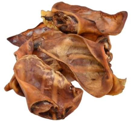 Express Pet Supplies Pigs Ears Premium Grade Natural Dog Treat Chew, 20 | High Protein, Low Fat, Hypoallergenic, Grain and Gluten Free