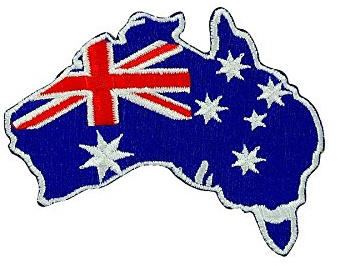 Akachafactory Gesticktes-Aufnäher Patch Backpack australien-Flagge Australiens zum Aufbügeln