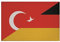 U24 Aufnäher Türkei-Deutschland Fahne Flagge Aufbügler Patch 9 x 6 cm