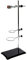 WISAMIC Labor Ständer Halter Labor Metall Griff Unterstützung Laborstativ - Lab Ständer (8x5 Zoll)，Stab (20 Zoll H)，Klemmen und Muffen (2.16/2.56 Zoll Dia) für Chemie Physikalische Experiment