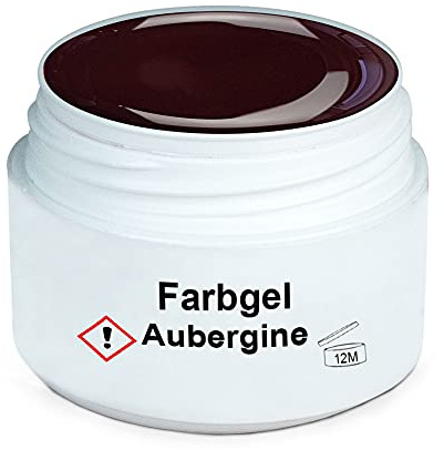 GS-Nails UV Farb-Gel für Nail-Art & Nagel-Design - 5 ml UV-härtendes Cover-Gel - Nail-Gel - selbstglättendes Nagel-Gel - Aubergine - A2