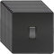 Knightsbridge Screwless 10AX 1G 2-Way Switch - Matt Black with black rocker