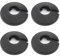 MroMax 16 mm, flangia nera per tubi in plastica, collari per fori per radiatori, decorazione per tubi da parete, 4 pezzi