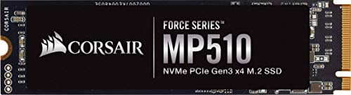 Corsair MP510, Force Series, 480GB M.2 NVMe PCIe x4 Gen3 SSD (Sequential Read Speeds of up to 3,480 MB/s, Write Speeds of up to 2,000 MB/s, 3D TLC NAND and Compact M.2 Form Factor) Black
