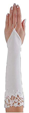 EleganceFashionDE Fingerlose Brauthandschuhe Stulpen Brautstulpen Handschuhe Brautkleid (Ivory)