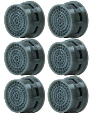 UPSTORE 6 Pcs Black Replacement Parts Faucet Aerator Plastic Insert Sink Aerator Water Saving Flow Retrictor Insert Faucet Aerators Standard Size of Faucet for Bathroom Kitchen