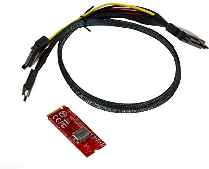 KALEA-INFORMATIQUE OCULINK SFF-8612 auf M2 PCIe M Key 4 Lane Adapter Konverter. Kabel SFF-8611 auf SFF-8639, für NVMe SSDs.