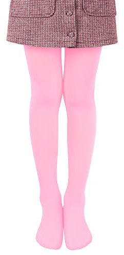 L&K-II Collant per bambini collant estivi di danza classica con piede Calze morbide e comode Collant elastici di diversi colori 27251 (98-104, Rosa chiaro)