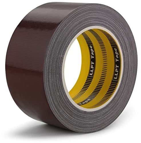 LLPT Cinta adhesiva de tela de calidad 60 mm x 30 m x 0,23 mm Adhesivo sin residuos Fuerte impermeable Color marrón oscuro (DT254)