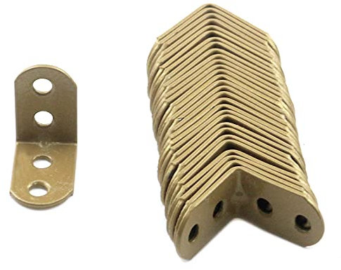 MY MIRONEY 30 Pack L-Shaped Corner Bracket Shelf Bracket Heavy Duty Iron Corner Brace Joint Angle Bracket with Screws 1.14 x 1.14
