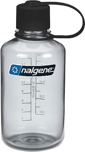 Nalgene Sustain Tritan BPA-Free Water Bottle Made with Material Derived from 50% Plastic Waste, 16 OZ, Narrow Mouth, Gray