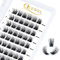 QUEWEL Cils individuels en grappe C Curl 10 mm Segments de cils Fond de teint large pour le maquillage des yeux Extensions de cils DIY (Naturel 02-C-10 mm)