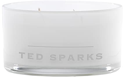 Ted Sparks Demi Fresh Linen Duftkerze im Glas, Höhe: 8 cm, Durchmesser: 15 cm, TED-M-CW02