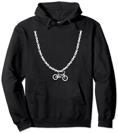 BMX Bling Bling Fahrradkette mit BMX Anhänger Pullover Hoodie