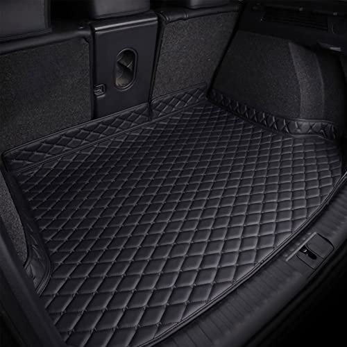 DASTOP Auto Leder Kofferraummatten für V-W Passat B8 Variant 2016-2022, Kofferraumwanne Cargo Schutzmatten Rutschfester Kratzfest Teppich Kofferraum Innenzubehör,A/Black