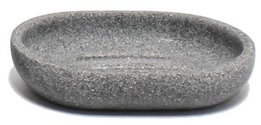 Douceur d'Intérieur Granite Seifenschale (12 x 8,5 x 2 cm), einfarbig, Polyresin