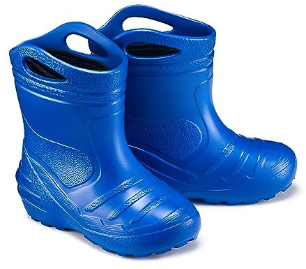 ESTRO Stivali Pioggia Bambino Imbottiti - Stivali Bambino Pioggia con Fodera Stivali da Pioggia Bambino Stivaletti Pioggia Bambino K051 (34 EU, K051 Blu)