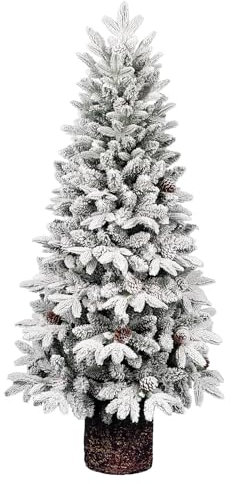 Albero Natale Pinetto 120 cm con Vaso innevato PE PVC