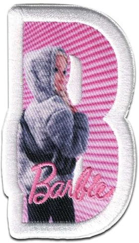 Comercial Mercera Barbie Hoodie Brille Aufnäher zum Aufbügeln 7,8 x 4,5 cm Bügelbild für Mädchen mit Mode Glamour Pink Fan, Bügelpatch Patches Bügelflicken Geschenk