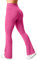 ZAAYO Flared Leggings Damen High Waist Yogahose Booucut Schlaghose Stretch Freizeithose für Sport Yoga Tanz Fitness Casual Arbeit Rosa Large