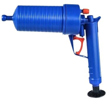 Heavy Duty Air Pump Toilet & Drain Plunger – High Pressure Sewer Unblocker, Sink, Shower, Bathtub & Kitchen Plunger with 4 Suckers