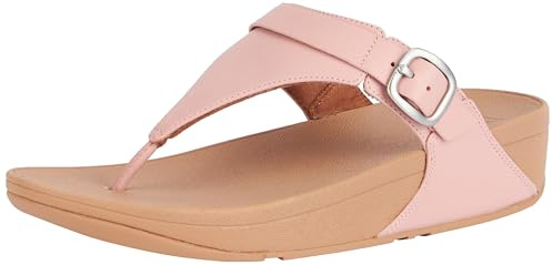 Fitflop Lulu Adjustable Leather Toe-Post Sandals, Sandali Donna, Rosa, 38 EU