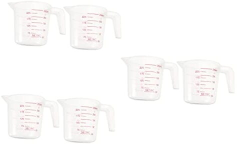 Beavorty 6pcs Bird Feeding Cup Parrot Nursery Scale Cup Measuring Bird Food and Water for Young