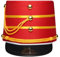 iiniim Marschband Hut Trommel Major Marching Band-Hut Kinder Nussknacker Hut Major-Hut Königliche Soldatenhut Cosplay Stage Performance Fasching Accessoires Typ D S