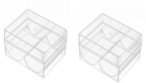 Acryl-Pokerchips-Tablett – 2 Stück Pokerchip-Box, Pokerchip-Halter, transparenter Acryl-Behälter, Spielkarten, Pokerchip-Tablett, Pokerausrüstung, transparente Acryl-Aufbewahrung für Zuhause,