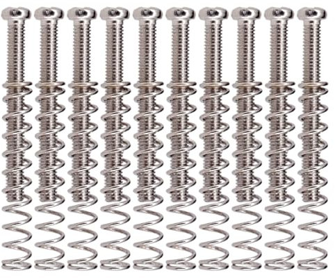 Lot de 10 vis de micro Humbucker pour guitare avec ressorts, vis de hauteur de micro à double bobine, vis de montage et ressorts, pièces de réparation de guitare