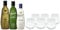 Ruavieja Pack Licor de Hierbas 1L + Crema de Orujo 1L + Cremosa Light 700ml y 6 Vasos de Regalo