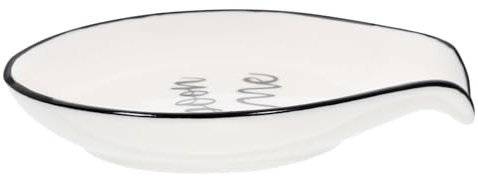 Ciieeo Repose-Cuillère En Céramique Comptoir Porte- Dîner Scoop Reste Cuillères De Cuisine Porte- Réutilisable e- Dîner Scoop Plateau Compact