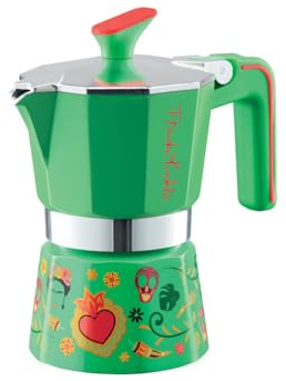 Pedrini Frida Kahlo Espressokocher für 2 Tassen, Grün