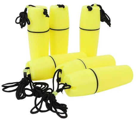 POENVFPO Bouteille de Conteneur de Kayak 6 Pièces, Bouteille Scellée de Kayak de Bidon Sec Portatif Imperméable avec la Corde de Crochet pour la Plongée en Apnée et Le Surf (Yellow)