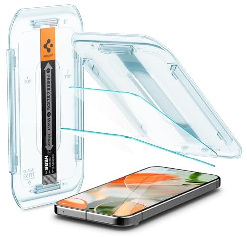 Spigen Glas.tR EZ Fit Verre Trempé pour Google Pixel 9, Pixel 9 Pro, 2 Pièces, Kit d'installation inclus, Dureté 9H, Résistant aux Rayures