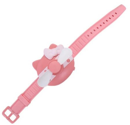 NONDK Mini ventilatore, design orologio per bambini, ventilatore portatile, forte, morbido e sicuro, ventilazione USB ricaricabile C