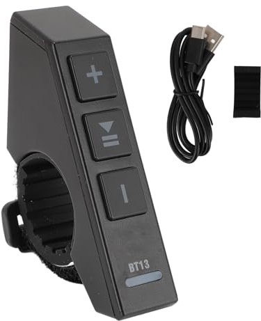 Controllo del Volante, Telecomando da Volante Media Key, Telecomando Multimediale Bluetooth Compatibile con IOS e Android, per Auto, Bici, Moto, Sci