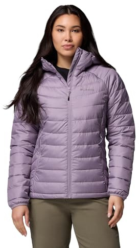 Columbia Powder Lite 2 - Piumino da donna con cappuccio, viola scisto, XS