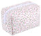 Huiguli Trousse de Toilette à Fleurs, Trousse de Maquillage Matelassée en Coton, Organisateur de Cosmétiques de Voyage, Trousse de Beauté Esthétique pour Femme Fille, Rose