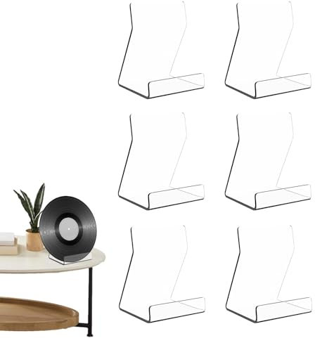 Buchständer, durchsichtiger Acryl-Buchständer - 6 Stück Buchpräsentations-Staffelei-Halter-Ständer - Staffelei-Ausstellungsplatte, vielseitig einsetzbar in Bibliothek, Schule, Büro, Zuhause