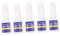 DRESSOOS Professional Grade Nail Glue Extensions 5pcs 10g Brush Acrylic Nail Glue Non-irritating Formula for Home Use and Nail Art Salons