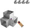 GEZU IMPEX Connettore per Palo 91 x 91 mm Zincato a Caldo Set di 4 Staffe Angolari Pergola Connettori Angolari per Legno