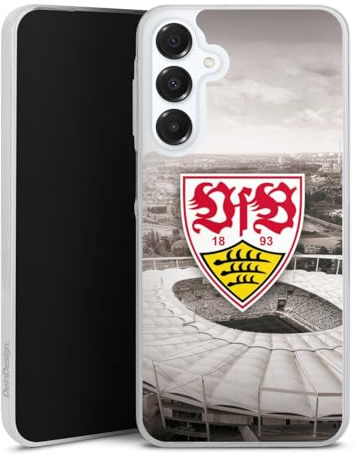 Slim Case kompatibel mit Samsung Galaxy A 16 5G Silikon Handyhülle transparent Hülle extra dünn VfB Stuttgart Offizielles Lizenzprodukt Stadion
